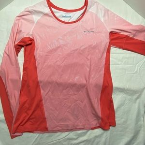 Columbia Sportswear Company Long Sleeve Athletic Shirt Large Pink